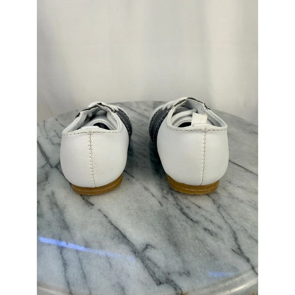 Wendy Bellissimo Baby Navy Blue & White Saddle Oxford Shoes Size 4